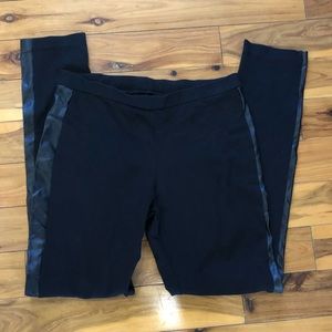 Black moto leggings size medium. Saks Fifth Avenue
